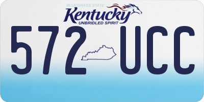 KY license plate 572UCC