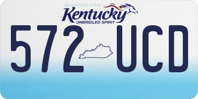 KY license plate 572UCD