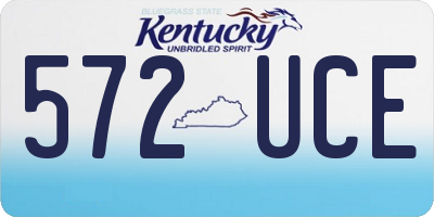 KY license plate 572UCE