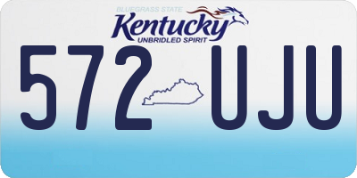 KY license plate 572UJU