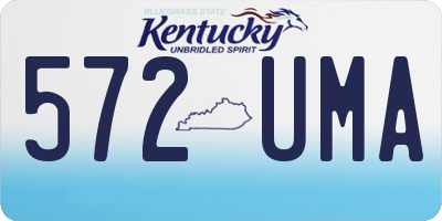 KY license plate 572UMA