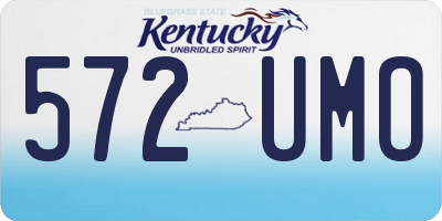 KY license plate 572UMO
