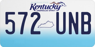 KY license plate 572UNB