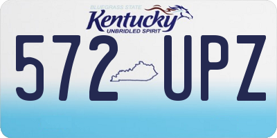KY license plate 572UPZ