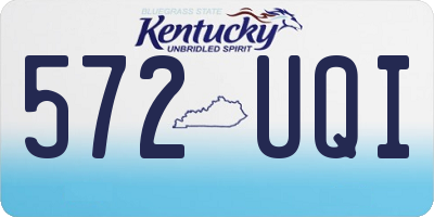 KY license plate 572UQI