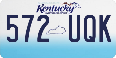 KY license plate 572UQK