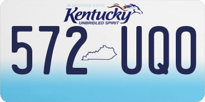 KY license plate 572UQO