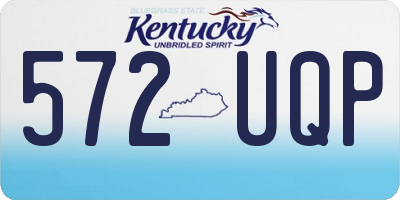 KY license plate 572UQP