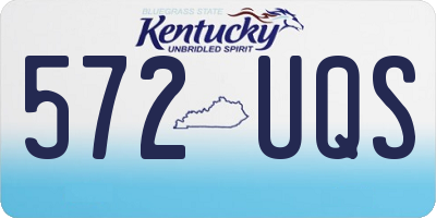 KY license plate 572UQS