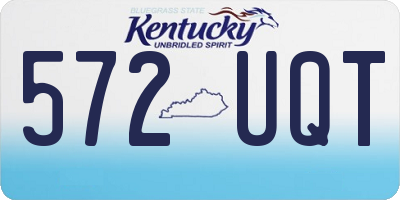 KY license plate 572UQT