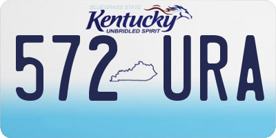 KY license plate 572URA