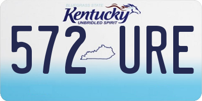 KY license plate 572URE