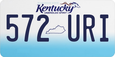 KY license plate 572URI