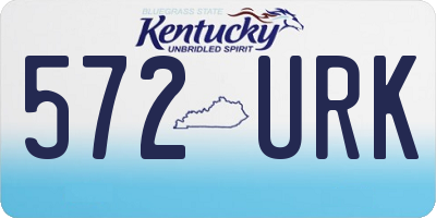 KY license plate 572URK
