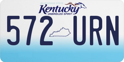 KY license plate 572URN