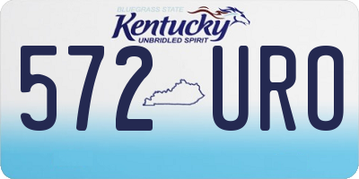 KY license plate 572URO