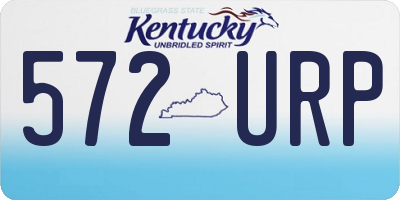KY license plate 572URP