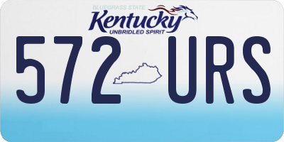 KY license plate 572URS