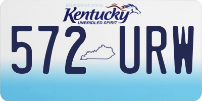 KY license plate 572URW