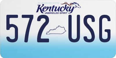 KY license plate 572USG