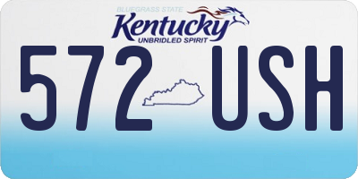 KY license plate 572USH