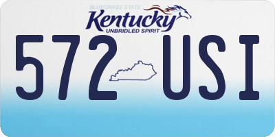 KY license plate 572USI