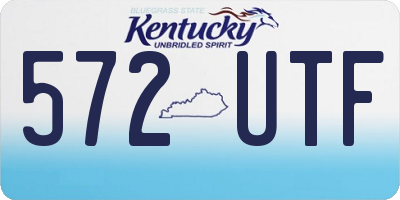 KY license plate 572UTF