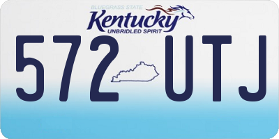 KY license plate 572UTJ