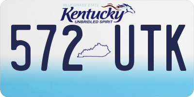 KY license plate 572UTK