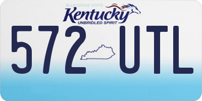 KY license plate 572UTL