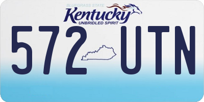 KY license plate 572UTN