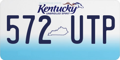 KY license plate 572UTP