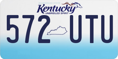 KY license plate 572UTU
