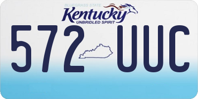 KY license plate 572UUC
