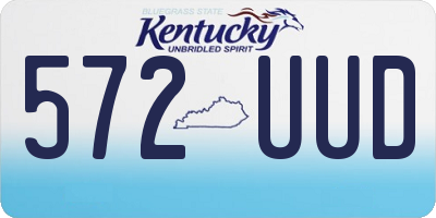 KY license plate 572UUD