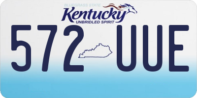 KY license plate 572UUE