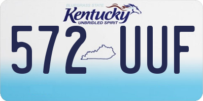KY license plate 572UUF