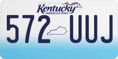 KY license plate 572UUJ