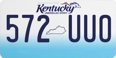 KY license plate 572UUO