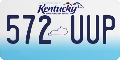 KY license plate 572UUP