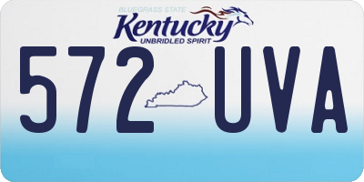 KY license plate 572UVA