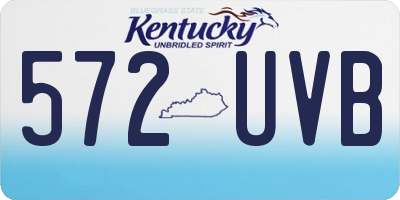 KY license plate 572UVB