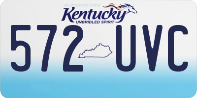 KY license plate 572UVC