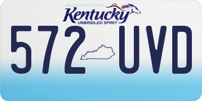 KY license plate 572UVD