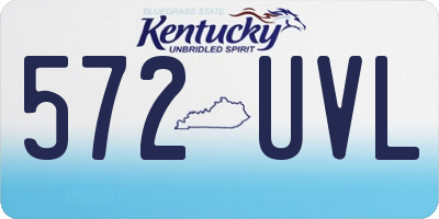 KY license plate 572UVL