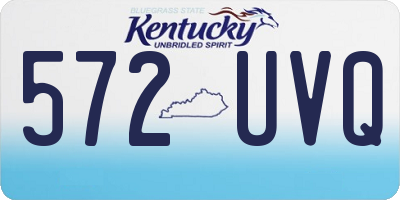 KY license plate 572UVQ