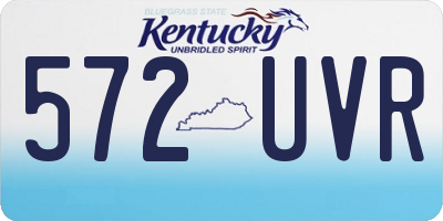 KY license plate 572UVR