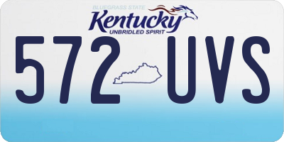 KY license plate 572UVS