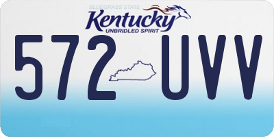 KY license plate 572UVV