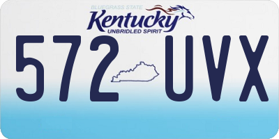 KY license plate 572UVX